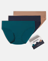SPANXsmoothâ„¢ Fit-To-You Bikini 3-Pack Box | Emerald Bay/Timeless Navy/Cafe Au Lait